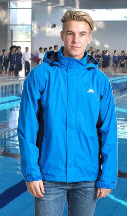 anorak in pool